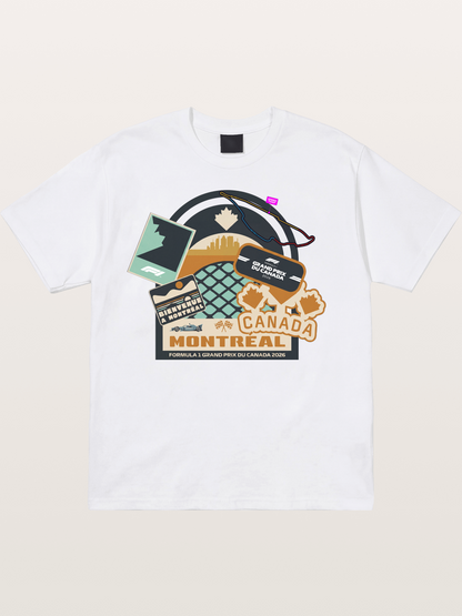 Montreal Canada GP 2026 Collage Cotton T-shirt