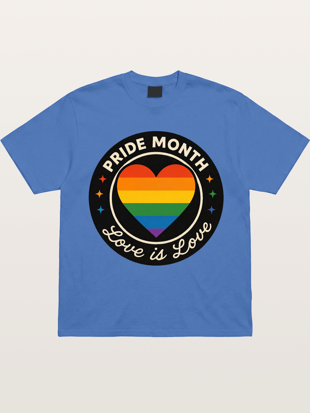 Pride Month Love Is Love Heart Badge Gildan T-shirt