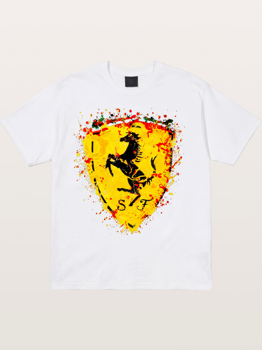 Ferrari Paint Splash Logo Cotton T-shirt