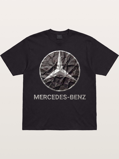 Mercedes Crumpled Paper Logo Gildan T-shirt