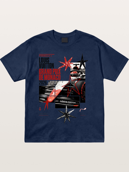 LV Monaco F1 Collage Art Cotton T-shirt