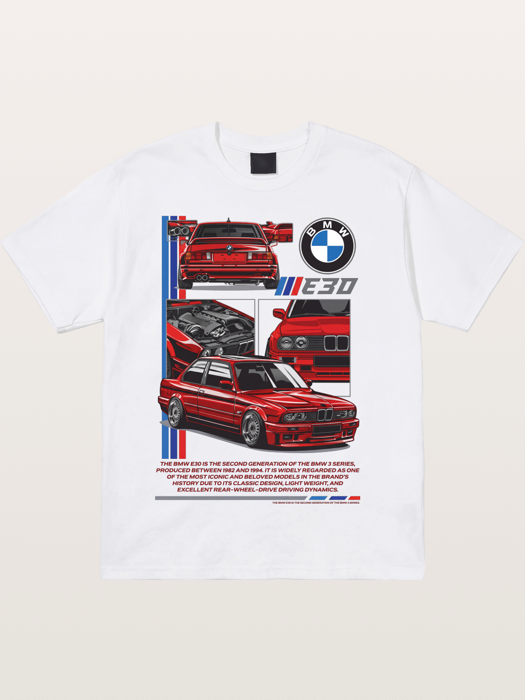 BMW E30 Multi Angle Collage Cotton T-shirt