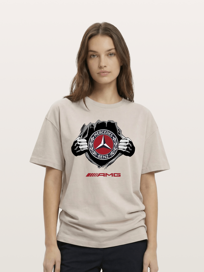 Benz Star Tear Graphic Cotton T-shirt