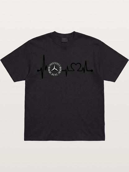 Mercedes Heartbeat Logo Art Gildan T-shirt
