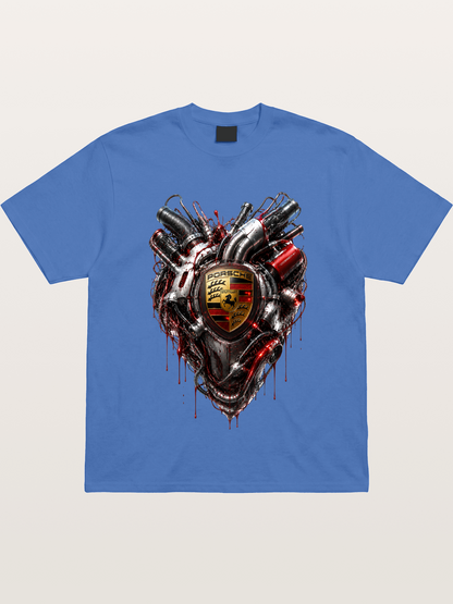Porsche Mechanical Heart Art Gildan T-shirt