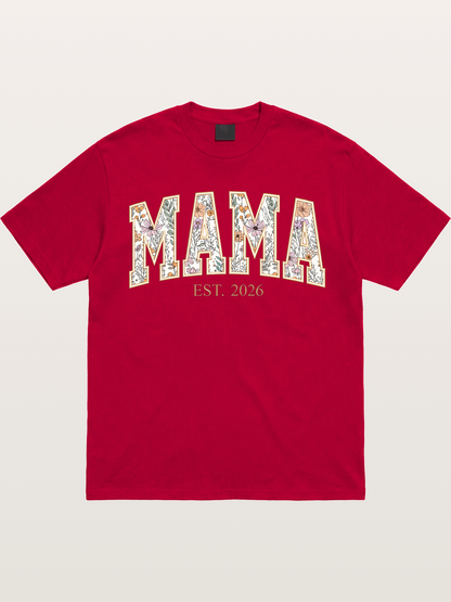 Floral Mama Est 2026 Design Gildan T-shirt
