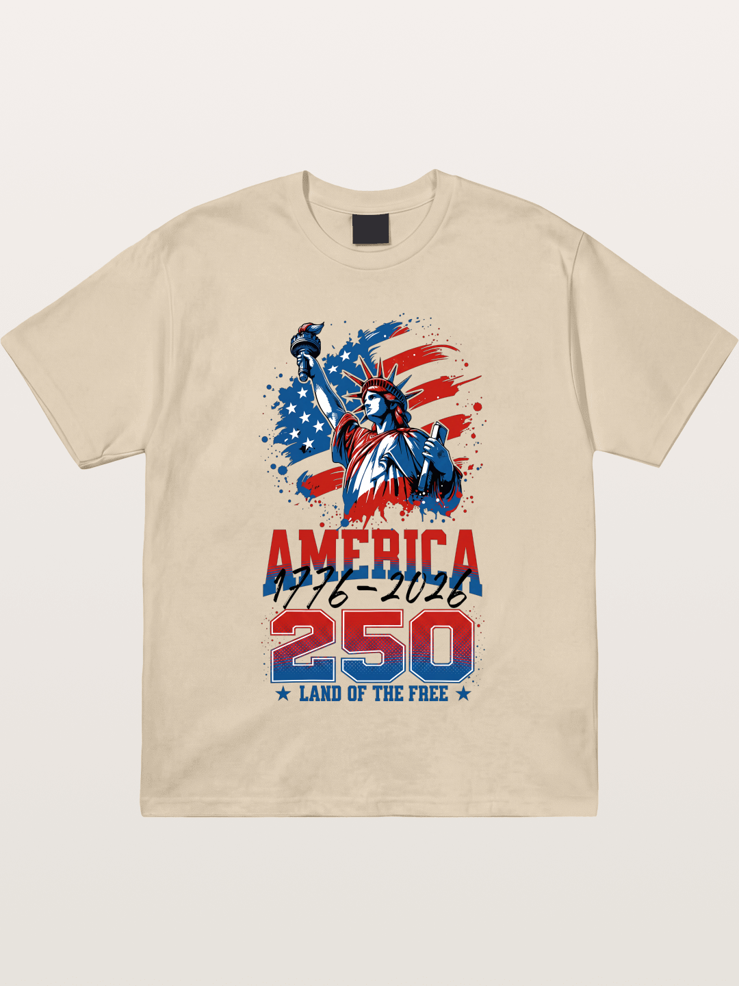 Liberty 250 Years Freedom Print Gildan T-shirt