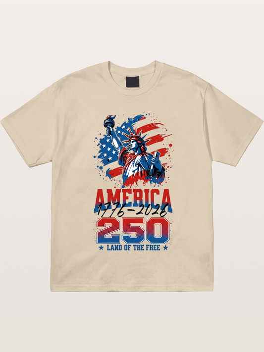 Liberty 250 Years Freedom Print Gildan T-shirt