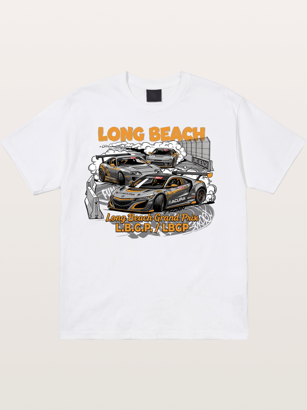 Long Beach Multi-Car Race Cotton T-shirt