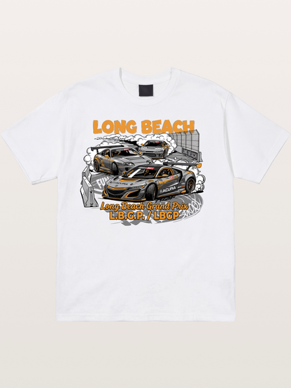 Long Beach Multi-Car Race Cotton T-shirt