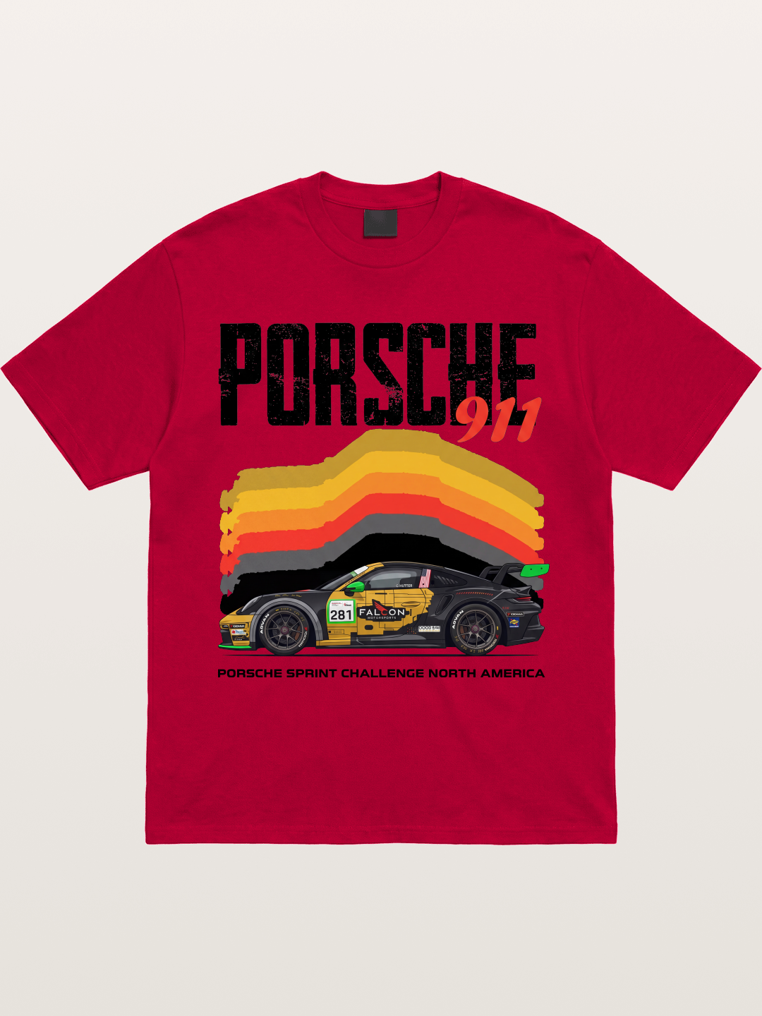 Porsche 911 Sprint Challenge Gradient Gildan T-shirt