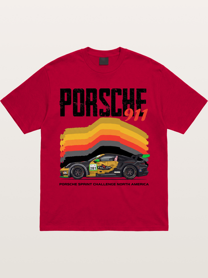 Porsche 911 Sprint Challenge Gradient Gildan T-shirt