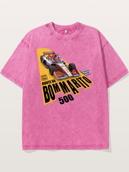 USAF Route66 Race Poster Washed T-shirt