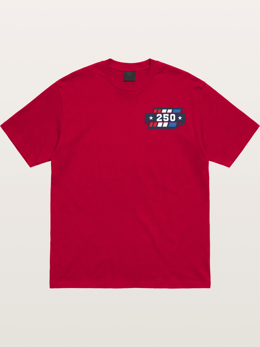 250th Anniversary Star Stripes Badge Gildan T-shirt