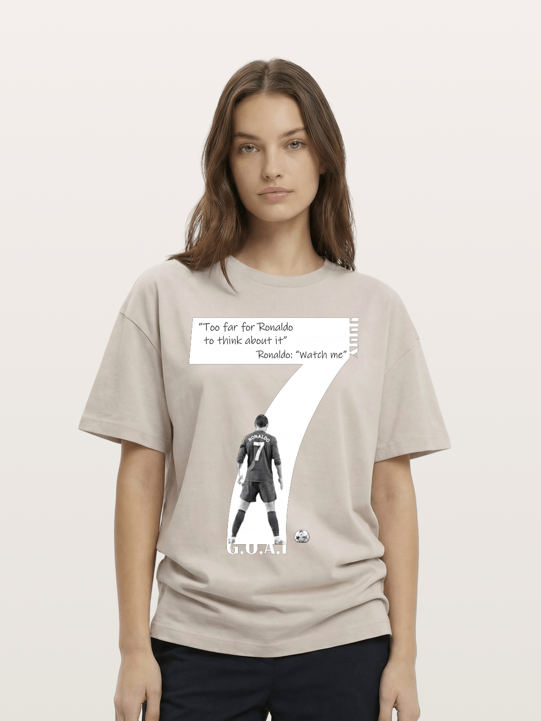 Ronaldo #7 Watch Me Quote Cotton T-shirt
