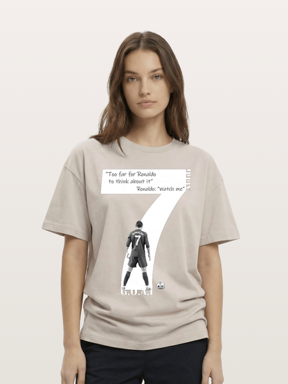 Ronaldo #7 Watch Me Quote Cotton T-shirt