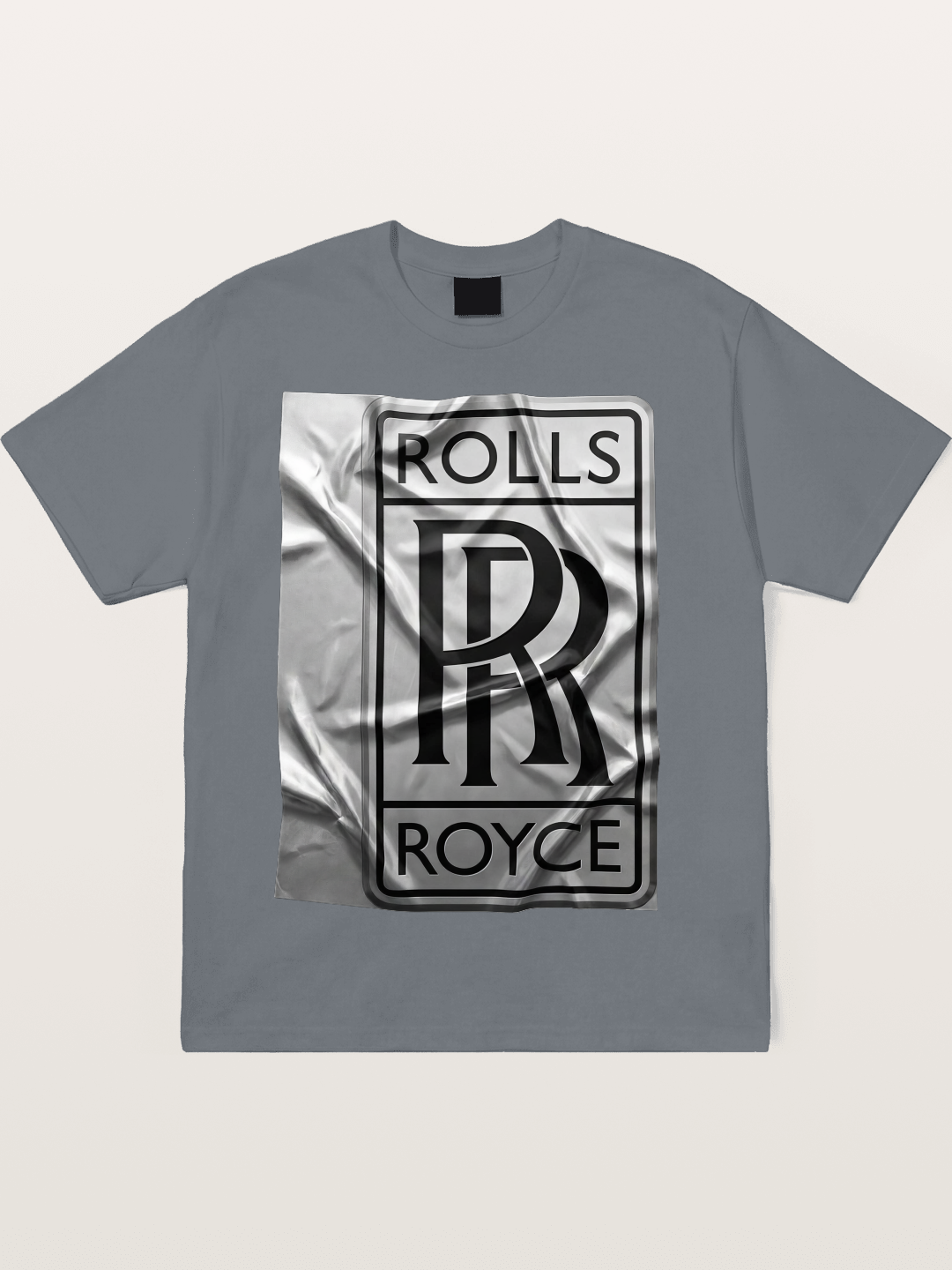 Silk Texture RR Logo Design Cotton T-shirt