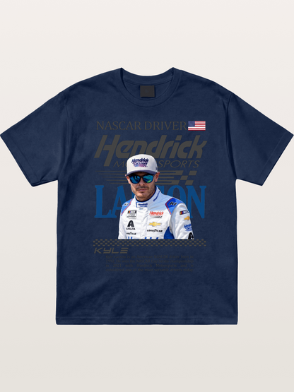 NASCAR Driver Kyle Larson Magazine Style Cotton T-shirt