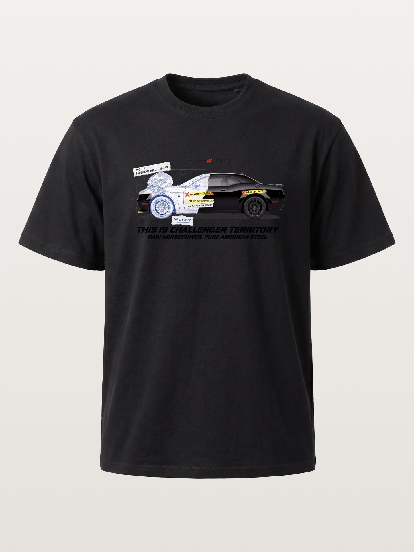 Blueprint Hellcat Spec Poster Cotton T-shirt