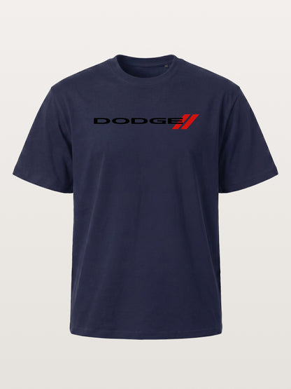 Dodge Red Strip Badge Print Gildan T-shirt
