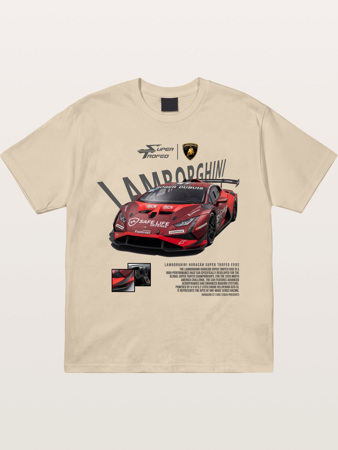 Lamborghini Huracan Red Super Trofeo Gildan T-shirt