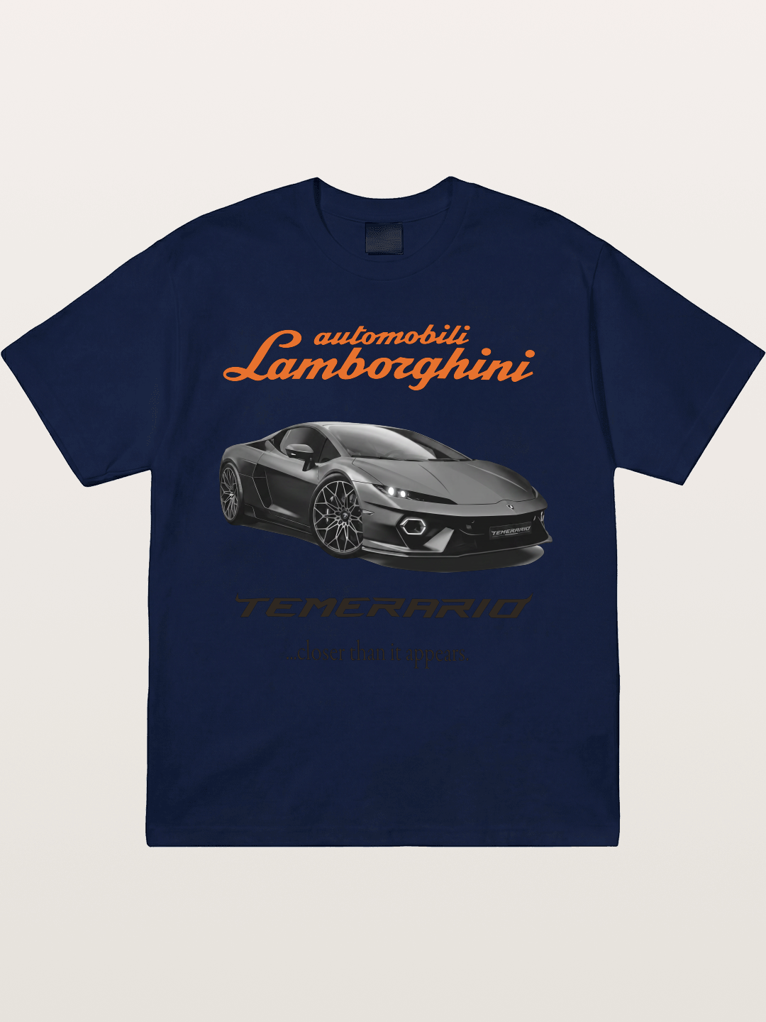 Lamborghini Temerario Grey Sports Car Gildan T-shirt