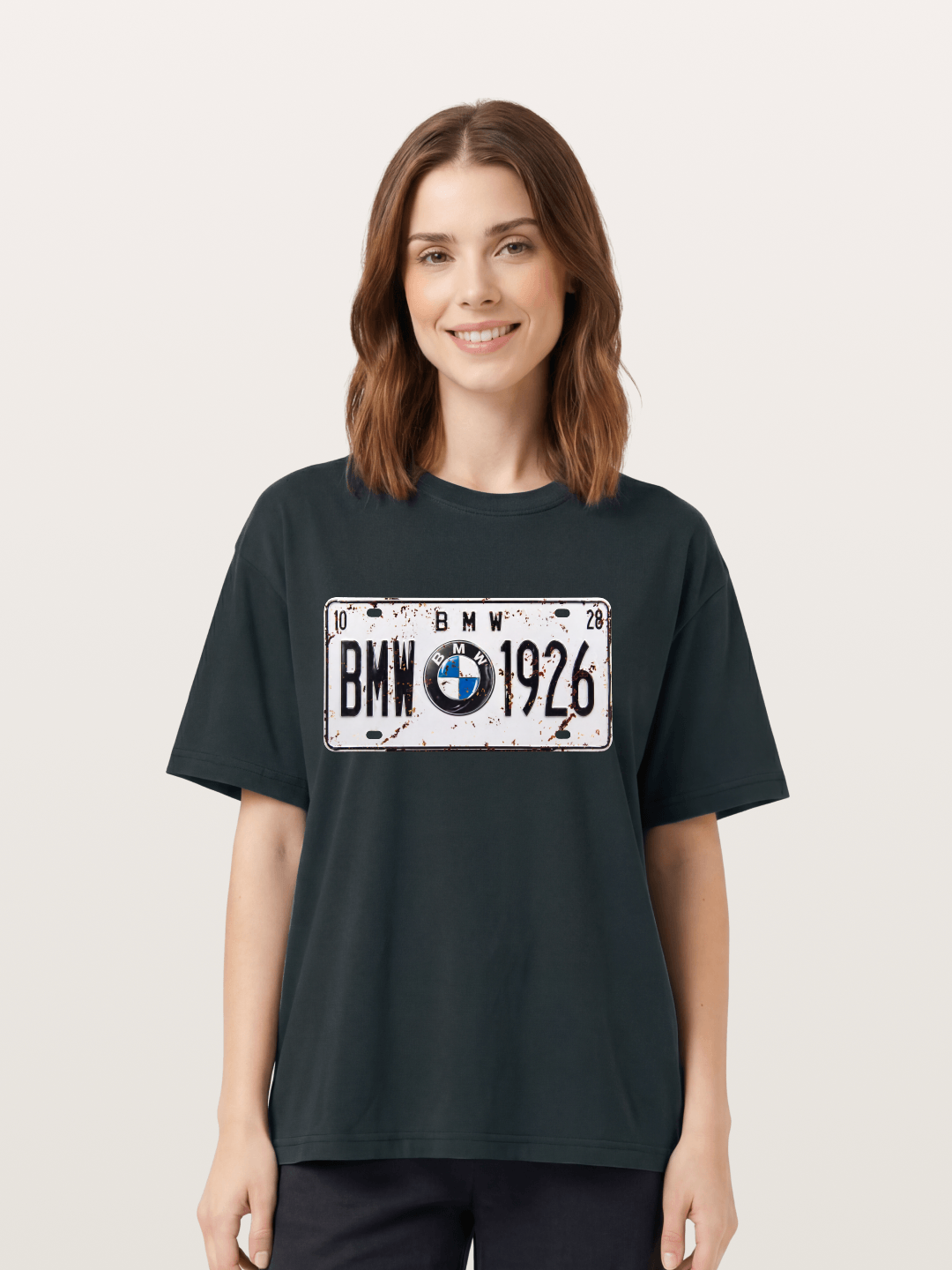 Vintage BMW License Plate Decor Gildan T-shirt
