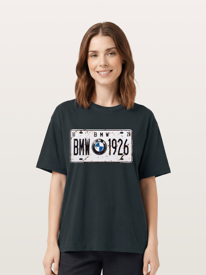 Vintage BMW License Plate Decor Gildan T-shirt