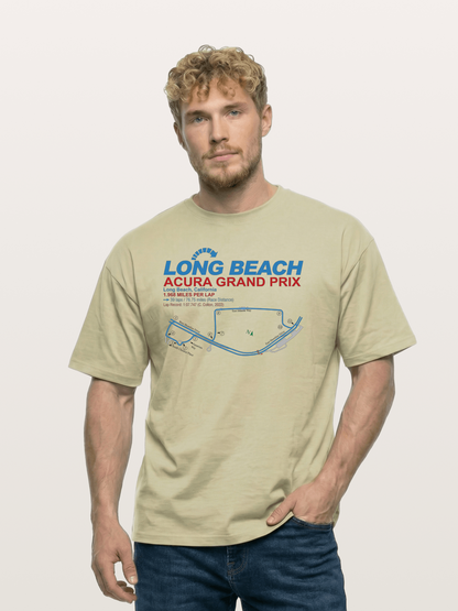 Long Beach Grand Prix Map Cotton T-shirt