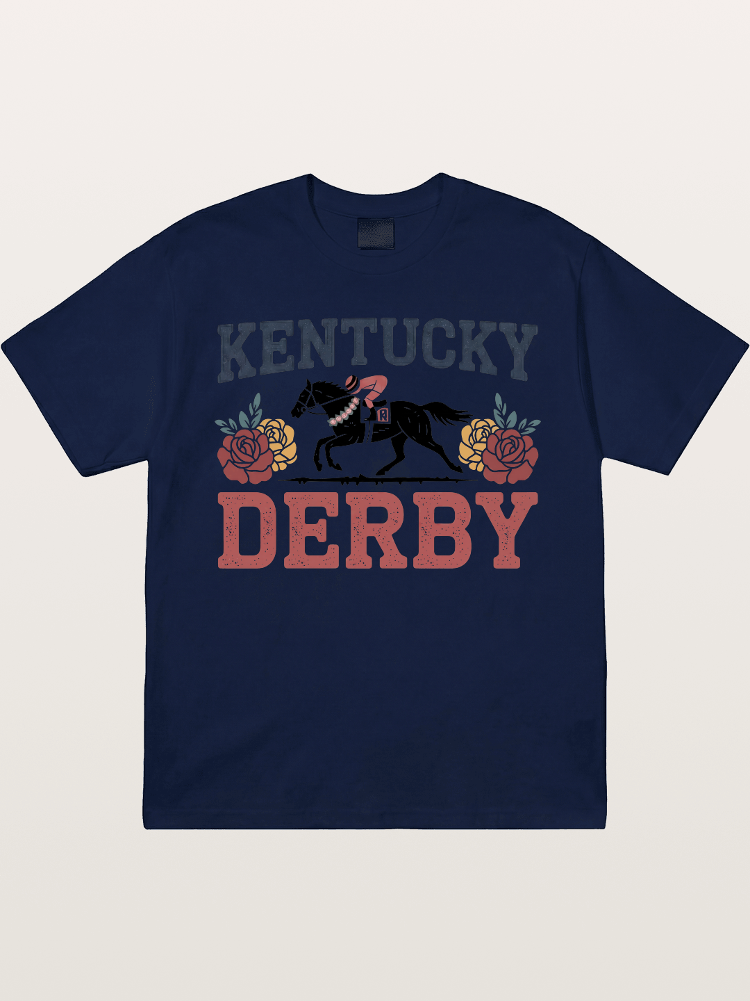 Kentucky Derby Rose Horse Poster Gildan T-shirt