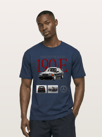Mercedes-Benz 190E Retro Profile Cotton T-shirt