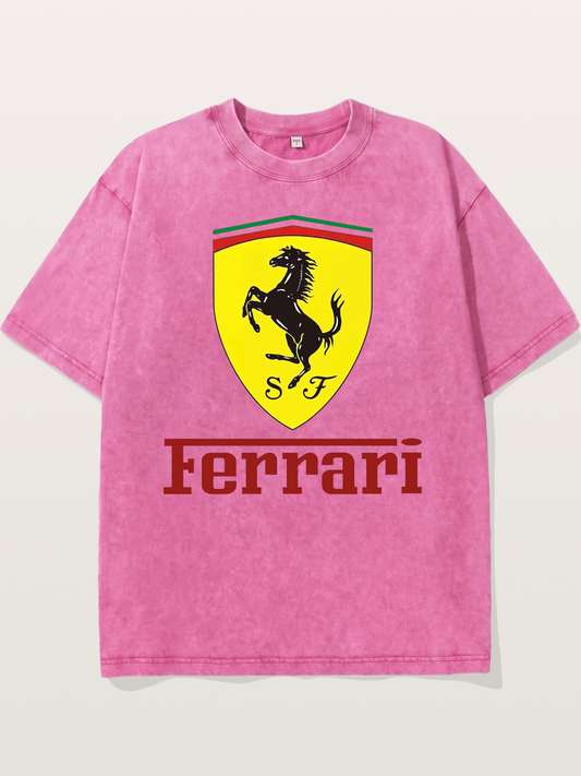 Ferrari Prancing Horse Shield Washed T-shirt