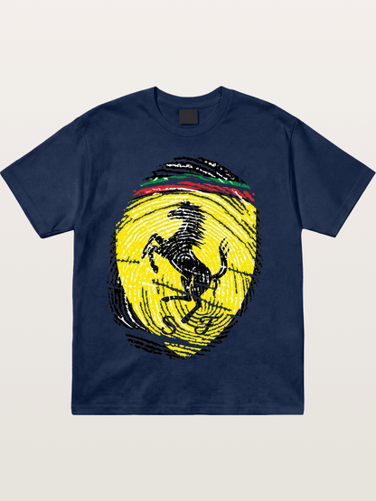 Ferrari Fingerprint Logo Cotton T-shirt