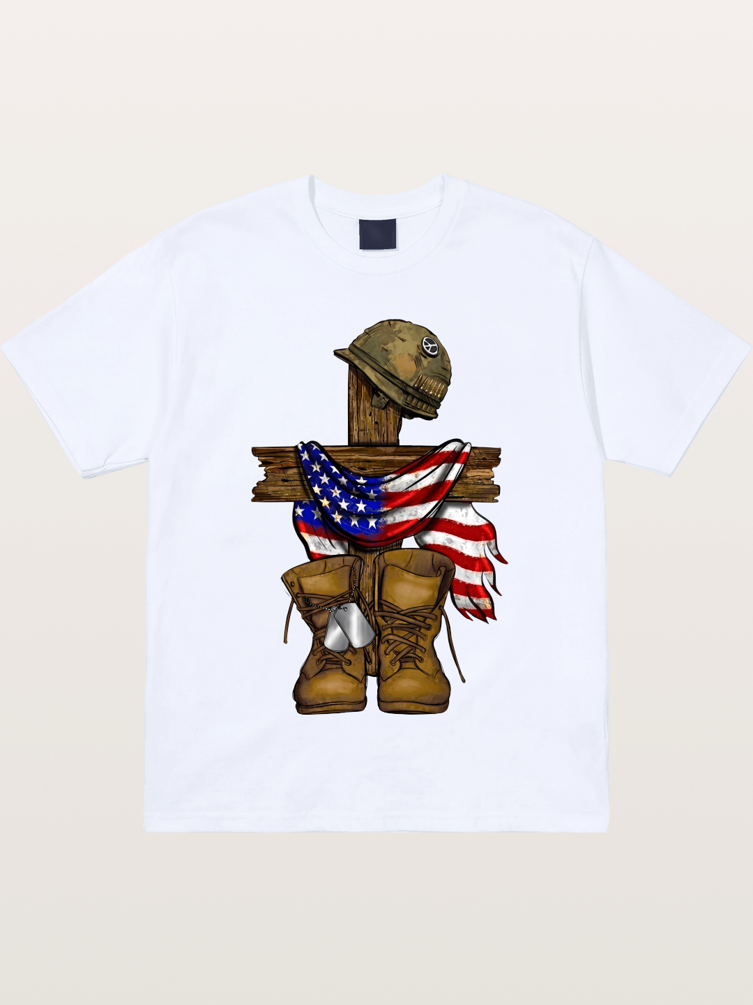 Military Cross Memorial Tribute Design Gildan T-shirt