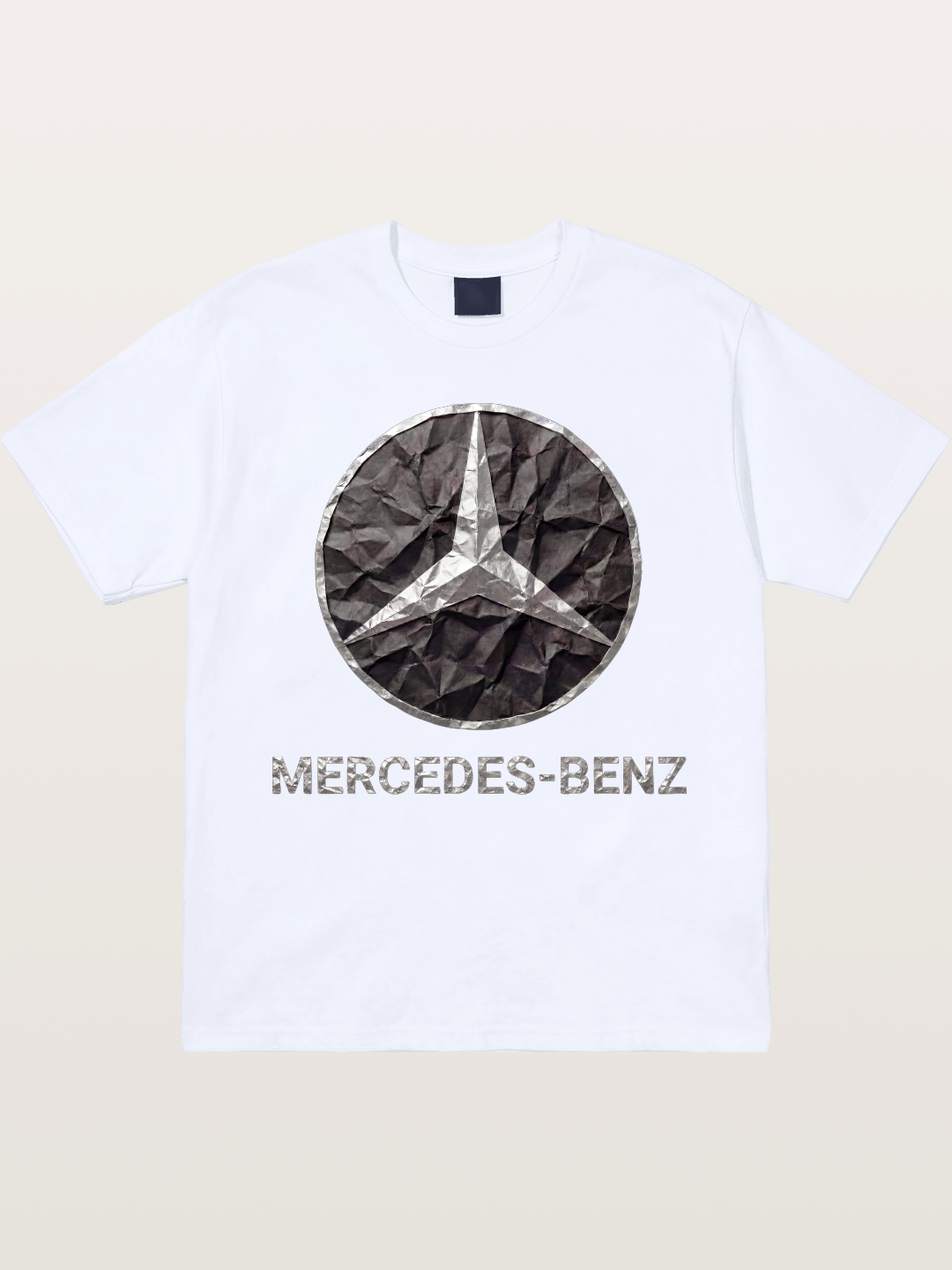 Mercedes Crumpled Paper Logo Gildan T-shirt