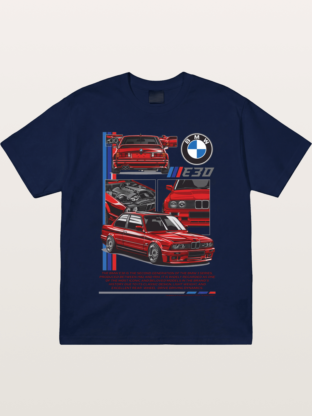 BMW E30 Multi Angle Collage Gildan T-shirt
