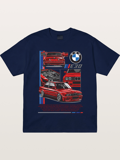 BMW E30 Multi Angle Collage Gildan T-shirt