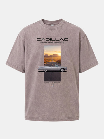 Cadillac Eldorado Desert Sunset Card Washed T-shirt