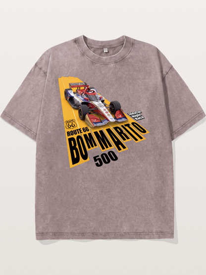 USAF Route66 Race Poster Washed T-shirt