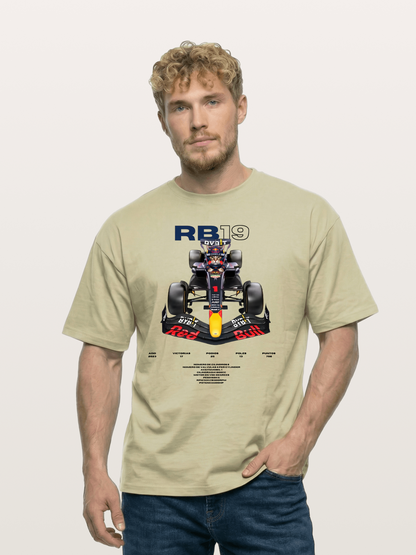 Cat Driving Red Bull F1 Cotton T-shirt