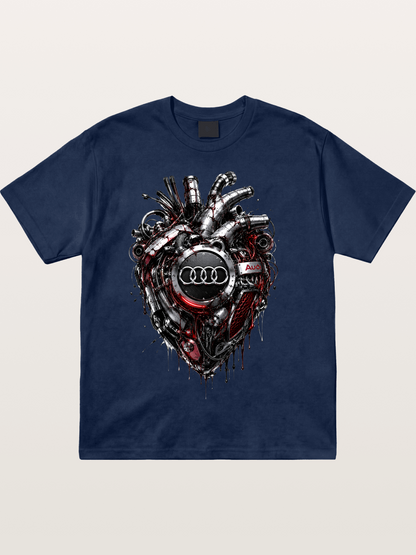 Audi Mechanical Heart Poster Cotton T-shirt