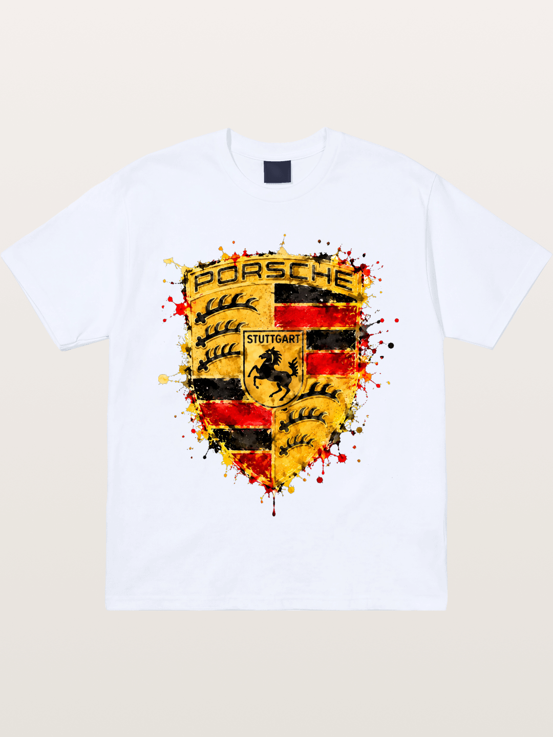 Porsche Splash Crest Design Gildan T-shirt