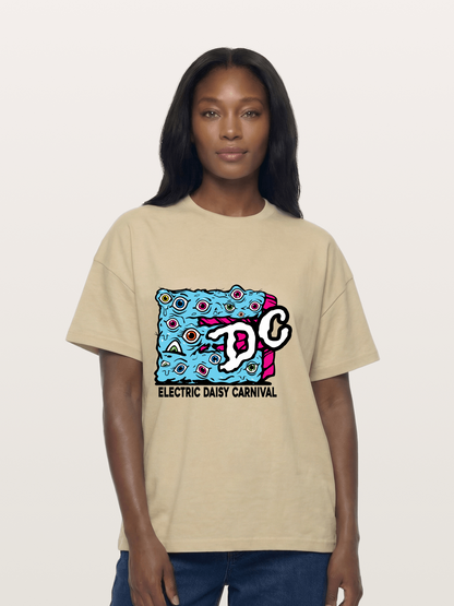 EDC Trippy Eye Daisy Print Gildan T-shirt