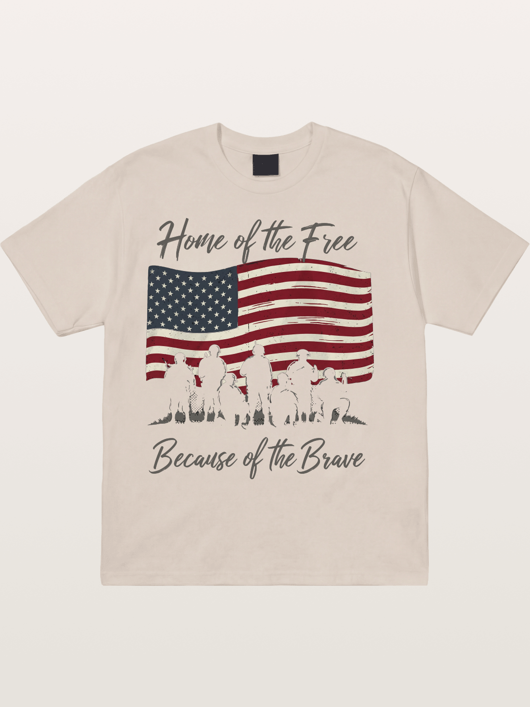 Home of the Free Because of the Brave Cotton T-shirt