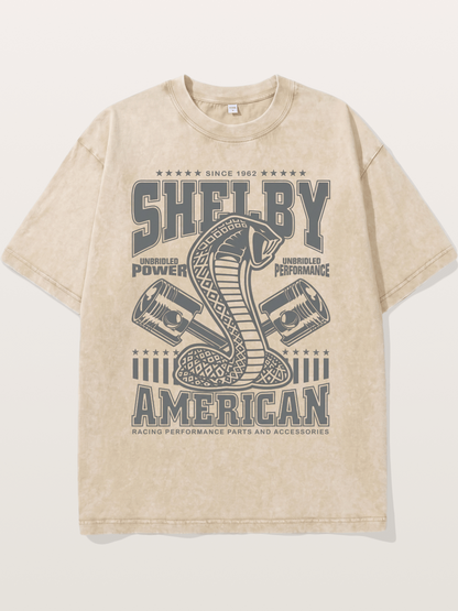 Shelby American Cobra Print Washed T-shirt