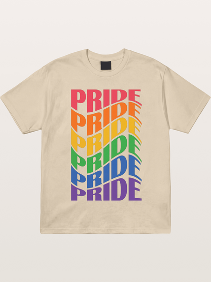 Repeated Pride Rainbow Gradient Design Gildan T-shirt