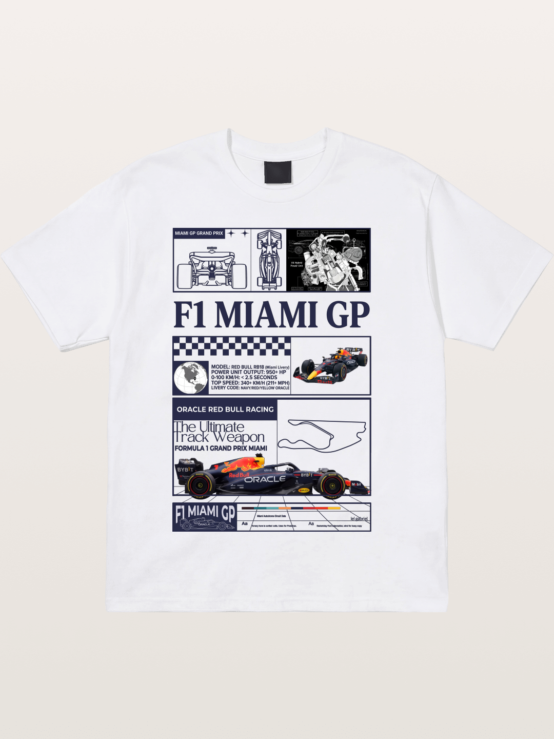 Red Bull RB18 Miami GP Cotton T-shirt