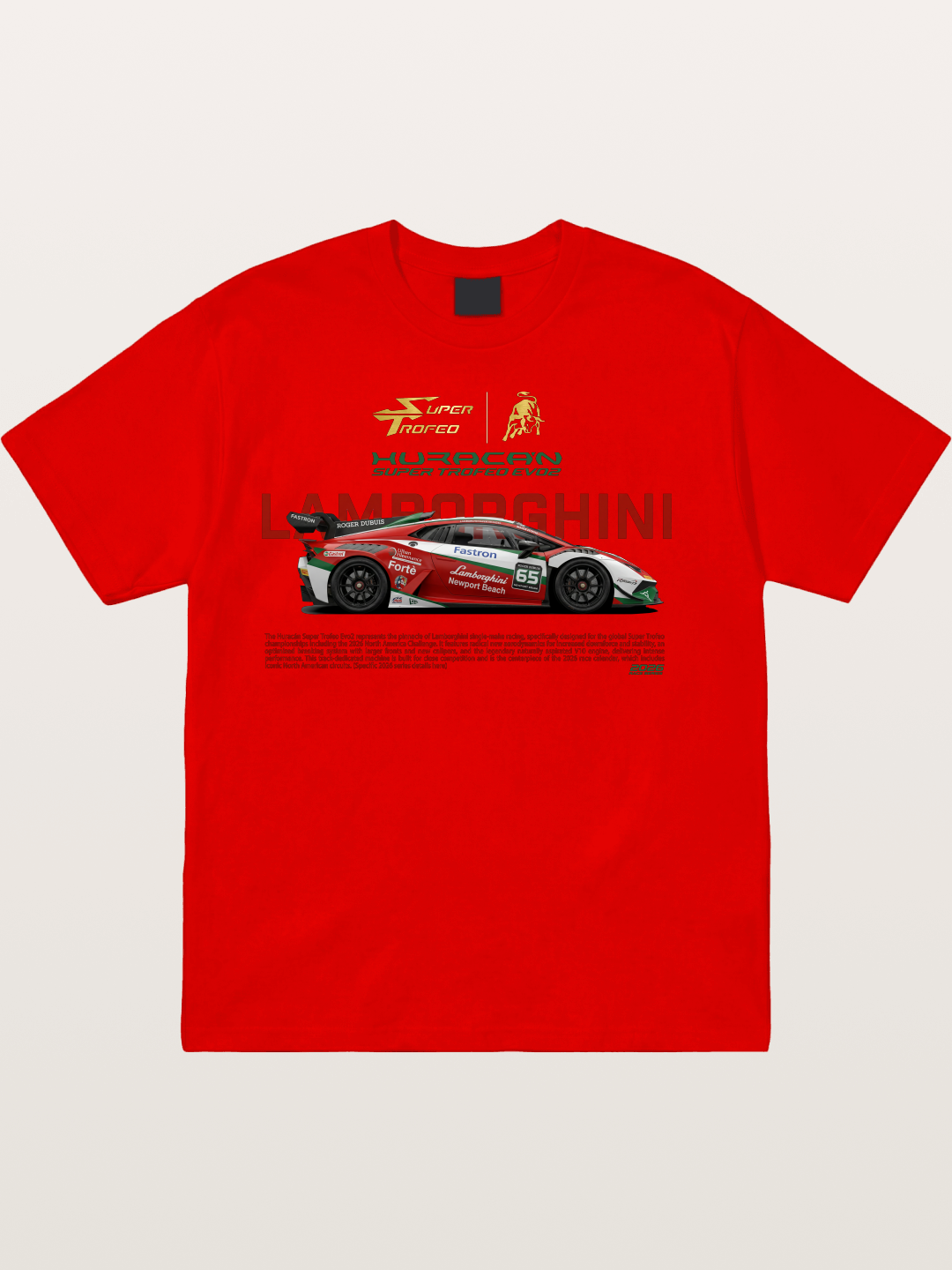 Lamborghini Huracan EVO2 Race Livery Cotton T-shirt