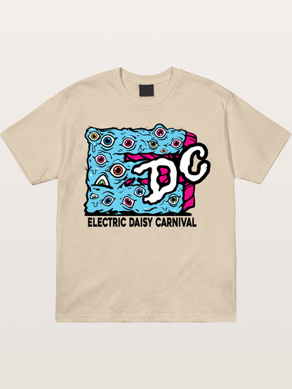 EDC Trippy Eye Daisy Print Gildan T-shirt