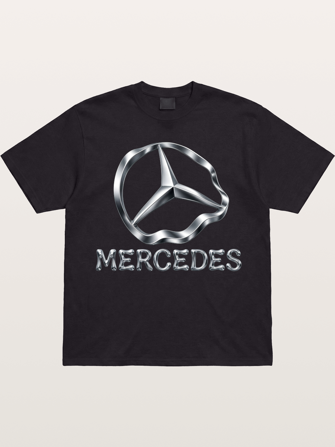 Mercedes Liquid Metal Logo Gildan T-shirt